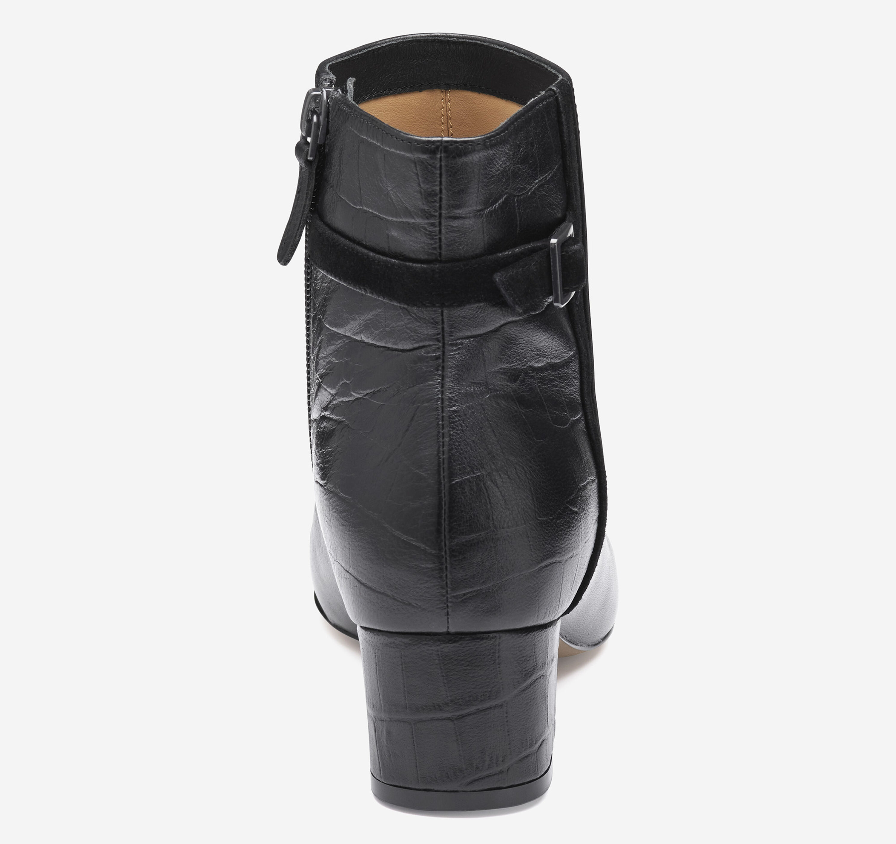 Johnston & Murphy Sienna Belted Bootie Women's Boots Black : 9.5 M, Leather Johnston & Murphy Sienna Belted Bootie Women's Boots Black : 9.5 M, Leather