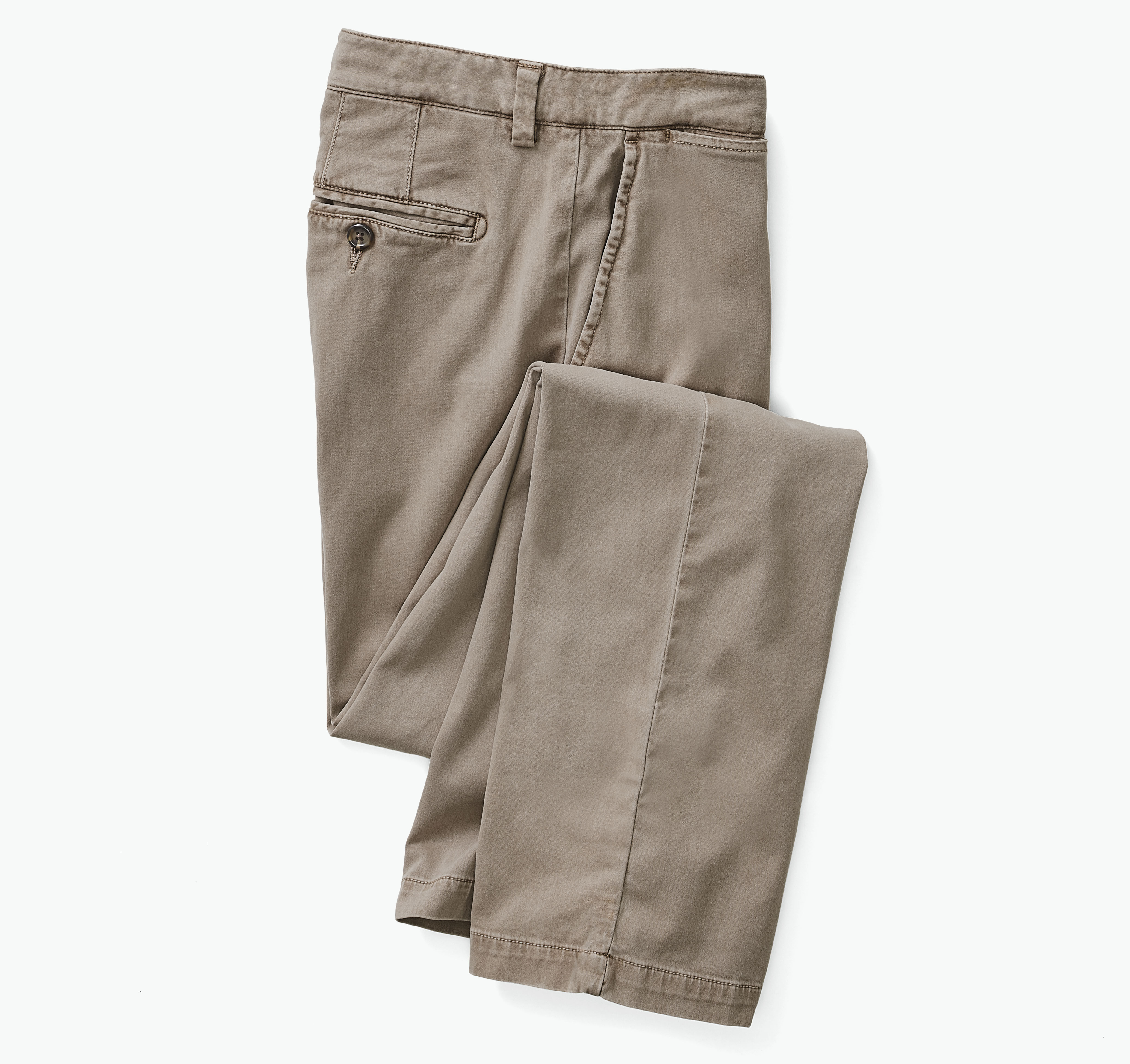 Men's Washed Chinos in Taupe | Johnston & Murphy