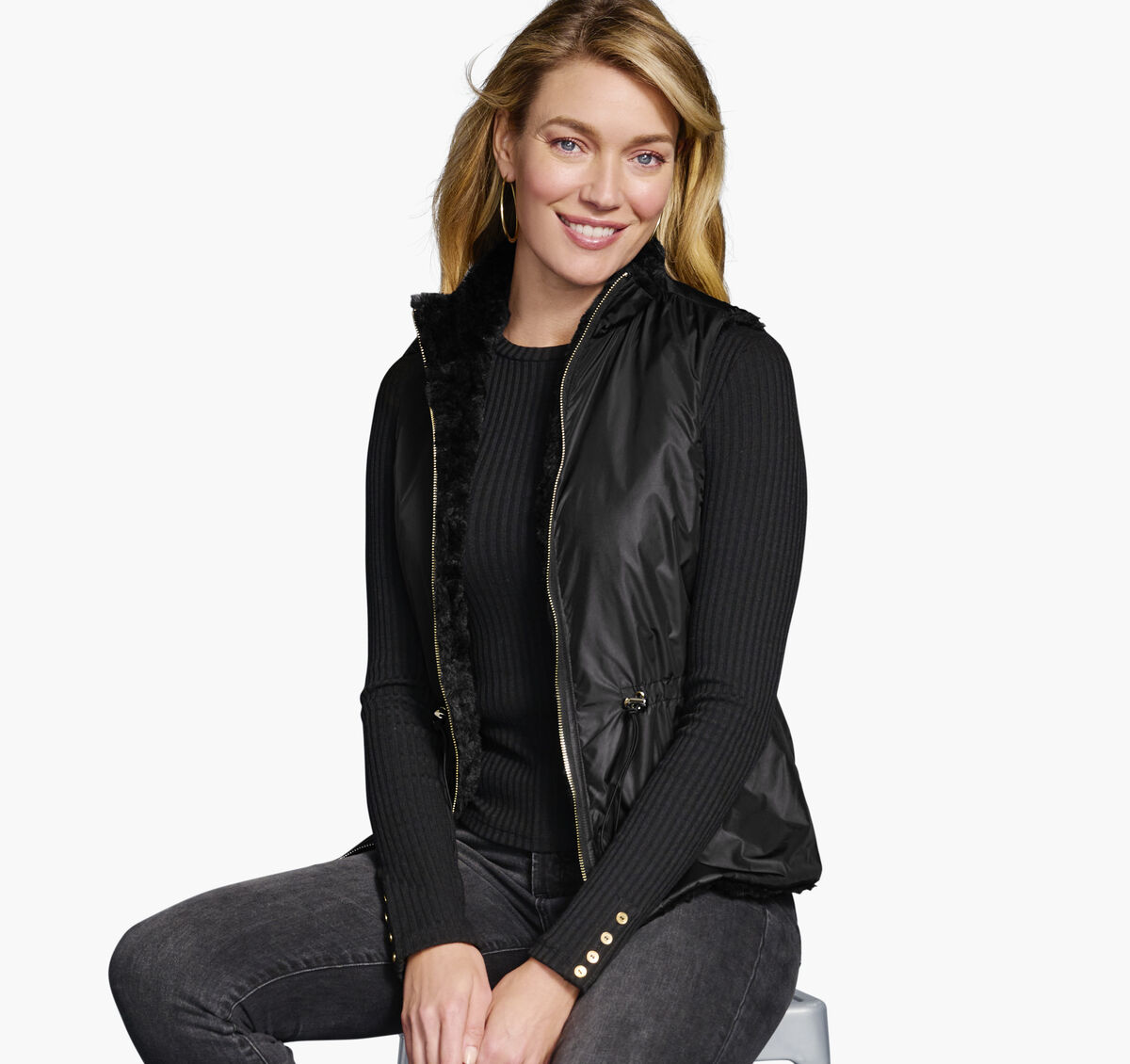 Reversible Faux-Fur vest image number null