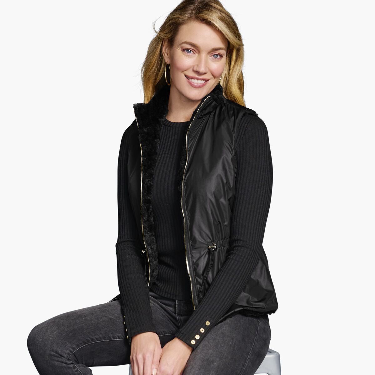 Reversible Faux-Fur vest image number null