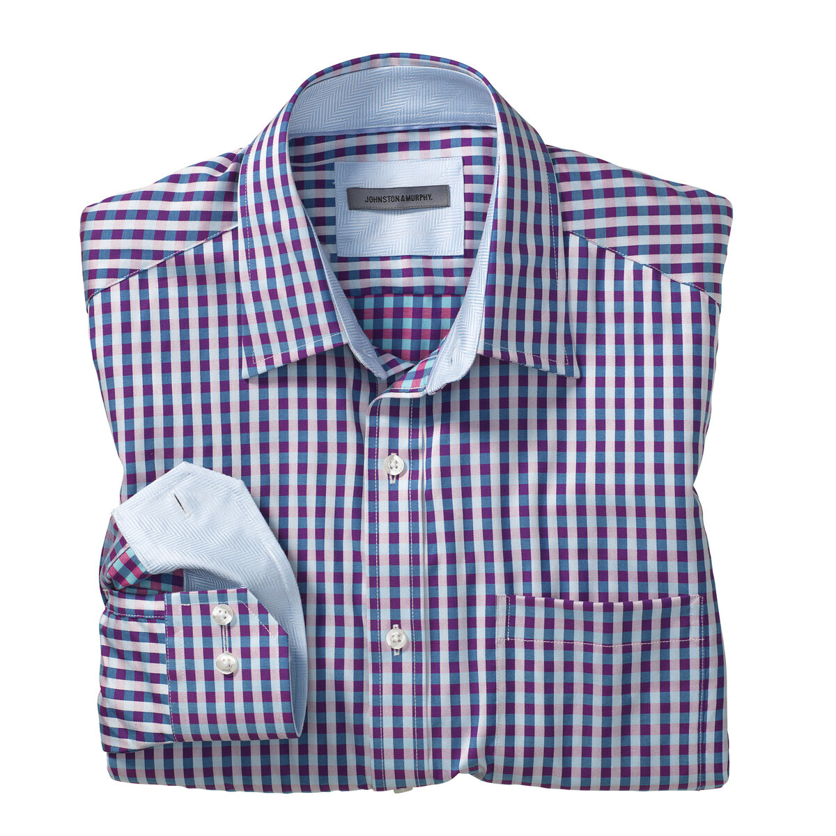 Tailored Fit Two-Tone Gingham Shirt image number null