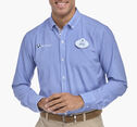 Men's Long Sleeve Button Front Gingham Woven Shirt image number null