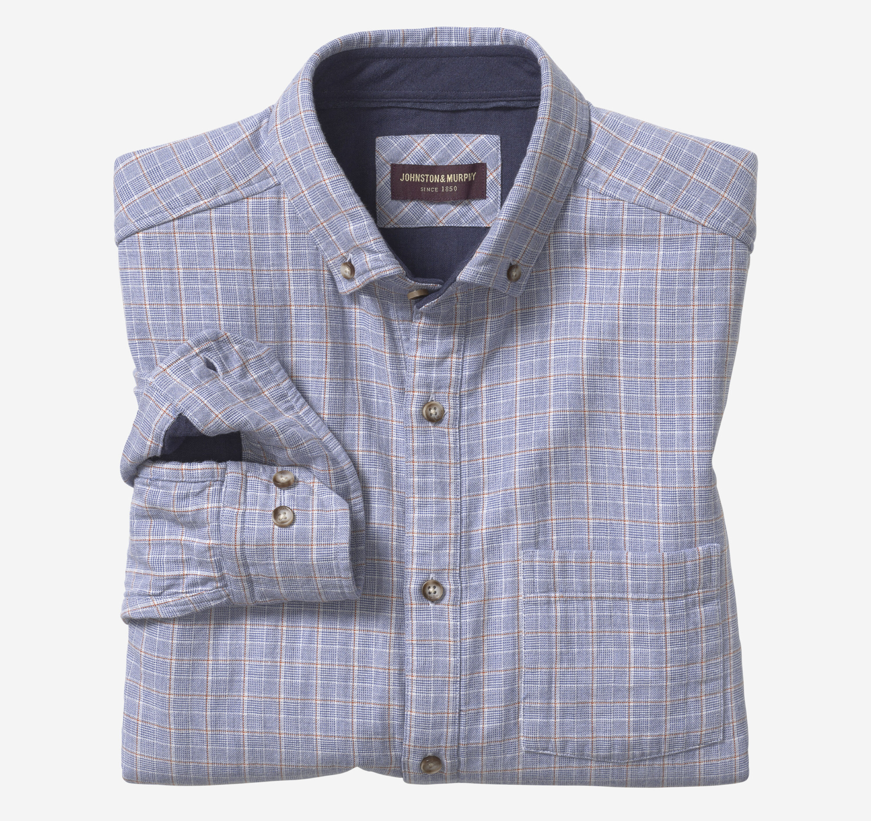 Men's Double-Layer Long-Sleeve Shirt | Johnston & Murphy Men's Double-Layer Long-Sleeve Shirt | Johnston & Murphy