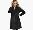 Wool-Blend Coat with Removable Knit Collar image number null