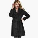 Wool-Blend Coat with Removable Knit Collar image number null