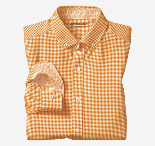 Game Day XC4&reg; Long-Sleeve Gingham Shirt - Orange