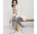 Ruched-Neck Textured Jacket image number null