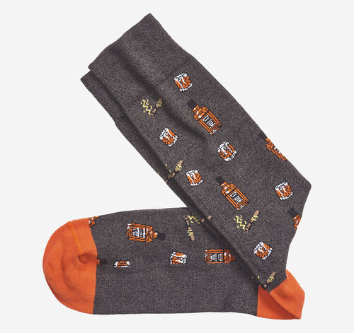 Novelty Socks - Charcoal Drinks & Cigars