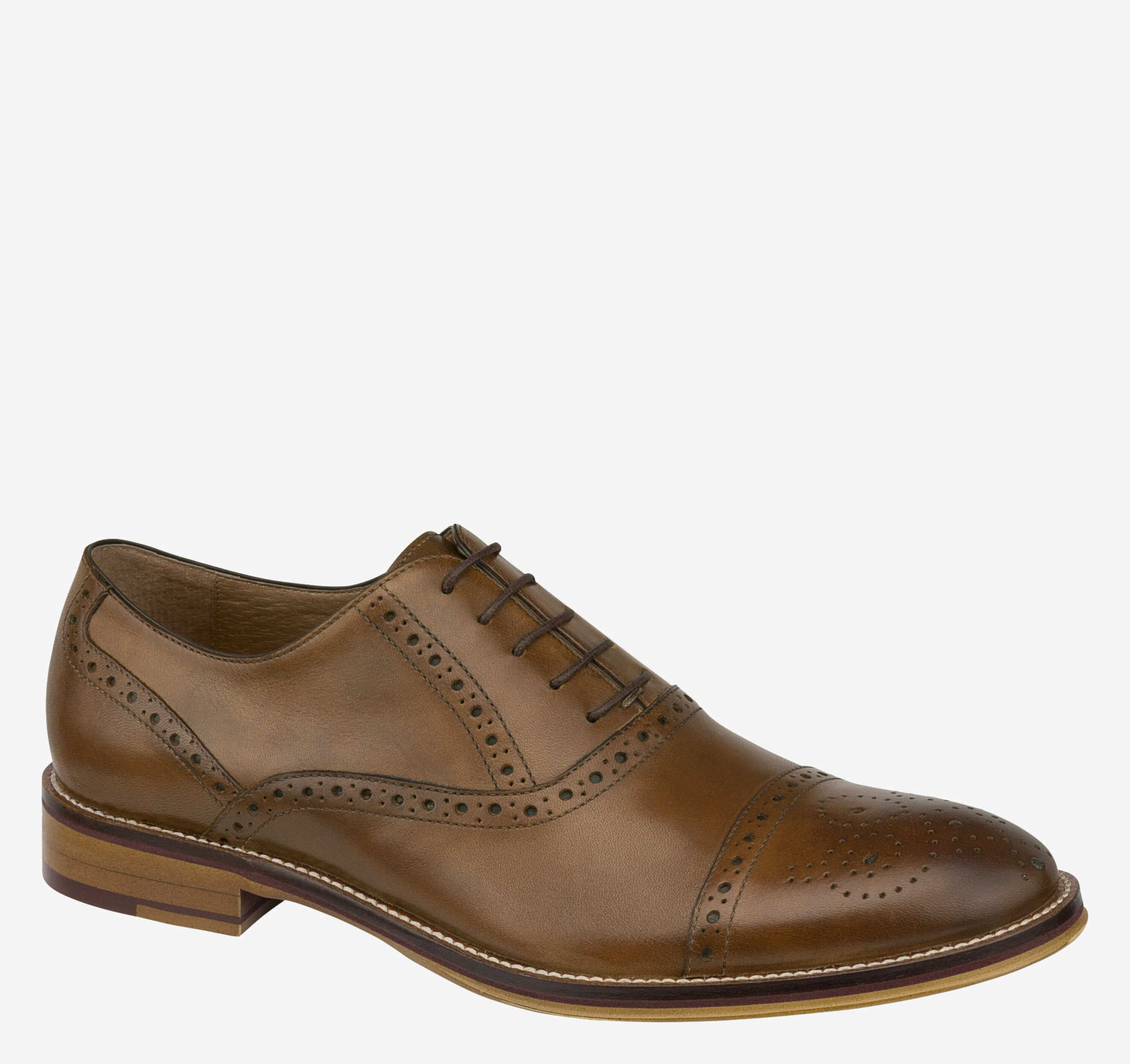Johnston & Murphy Men’s Size 10.5 Conrad Cap Toe Shoes Brown Calfskin Leather Men main image 4