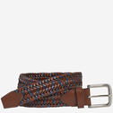 Woven Stretch-Leather Belt image number null