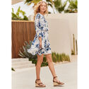 Tiered V-Neck Print Dress image number null