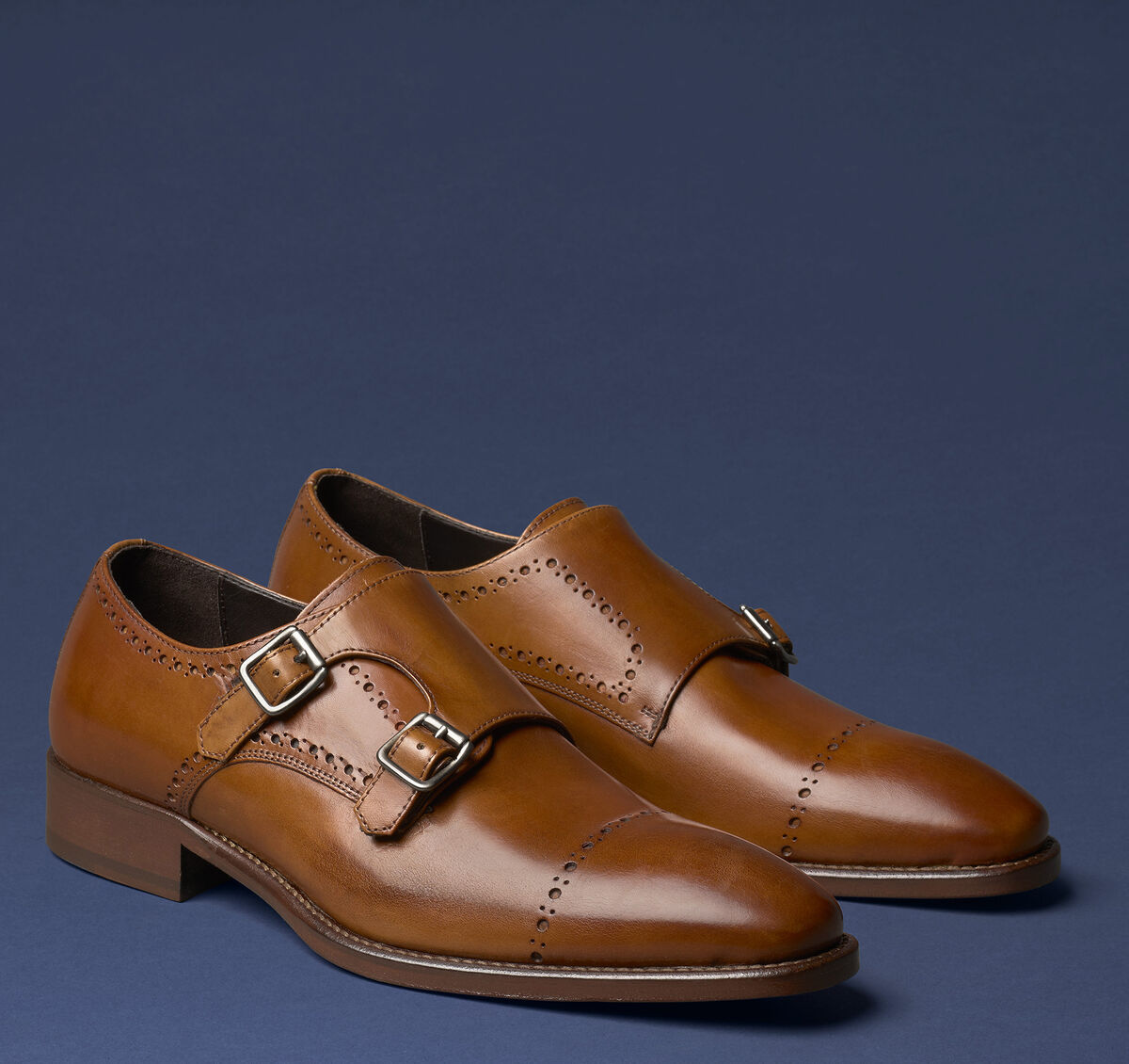 Reece Cap Toe Double Buckle Monk Strap image number null