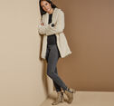 Cable Faux-Fur Coat image number null