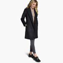 Wool-Blend Coat with Removable Knit Collar image number null