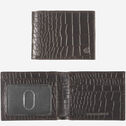 Croc-Embossed Leather Billfold Wallet image number null