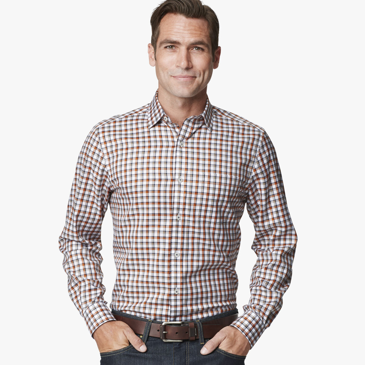 Angled Frame Check Shirt image number null