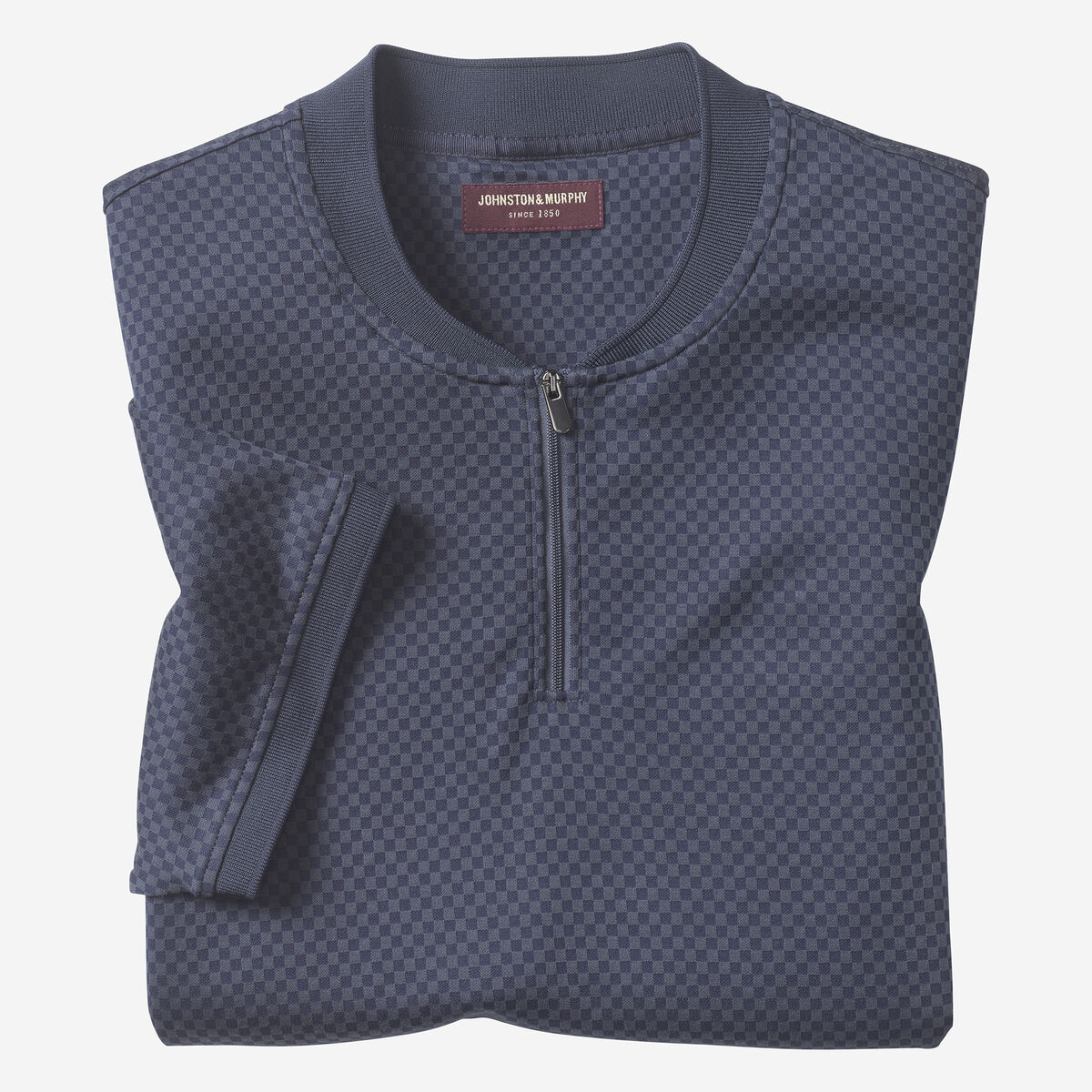 Gavin Zip Jacquard Polo image number null