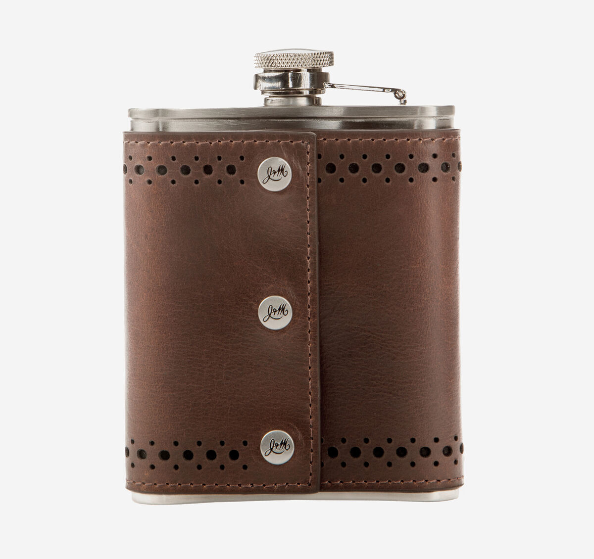 Jack Daniel&rsquo;s x J&M 175th Leather-Wrapped Flask image number null