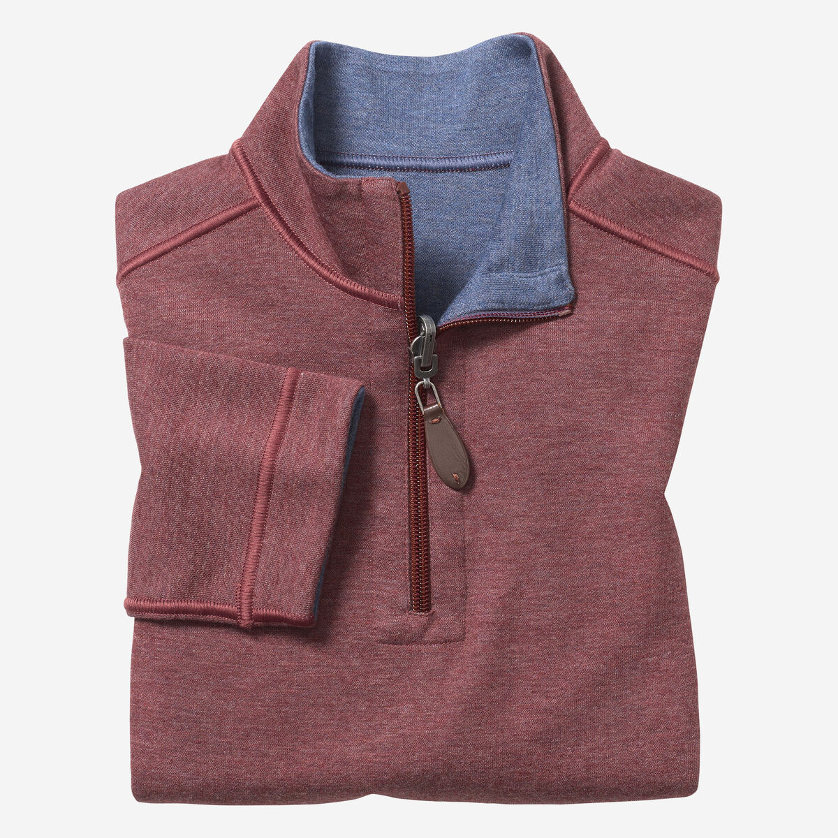 Boys Reversible Solid Quarter Zip image number null