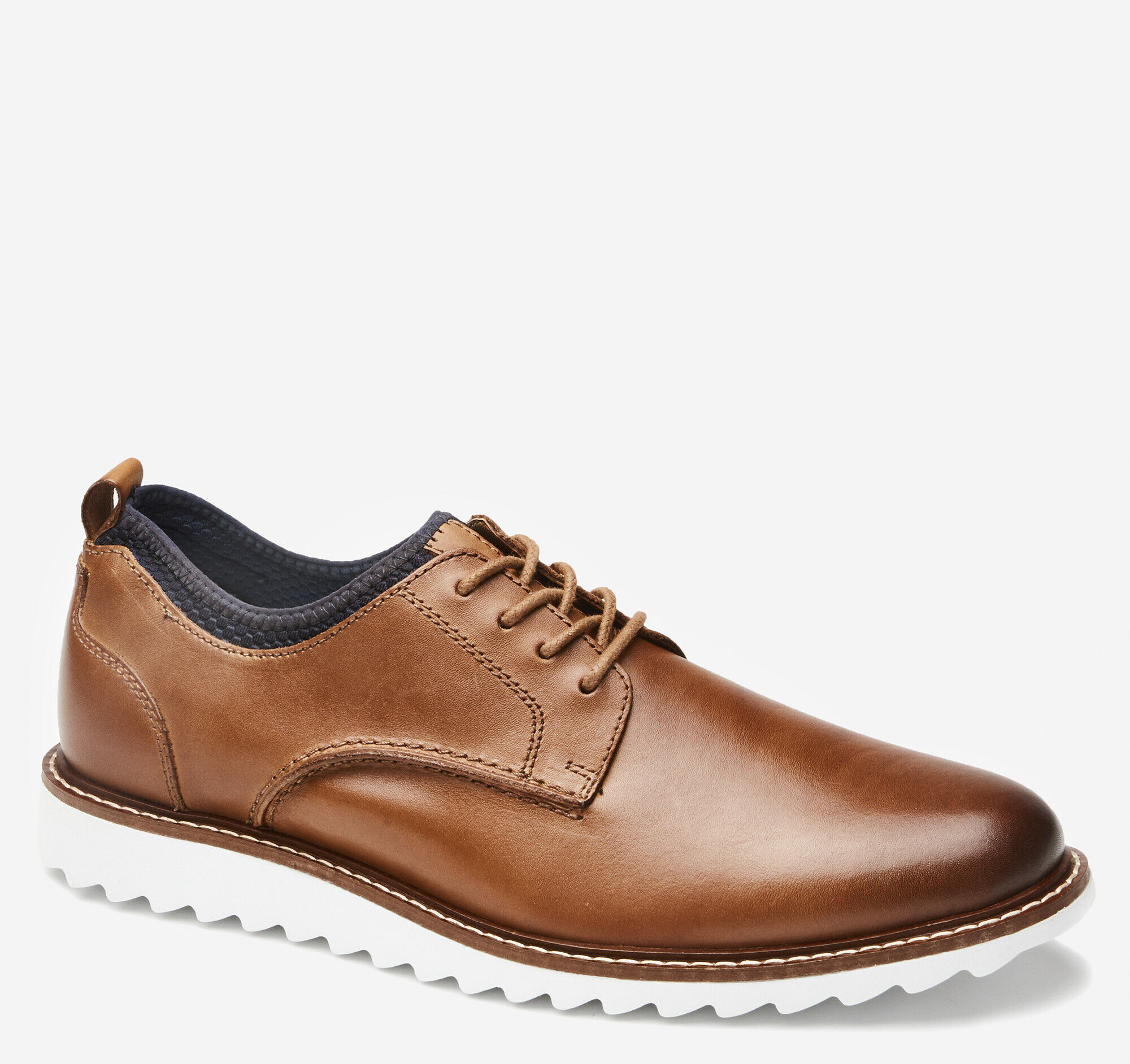 5910826 PF38 Men's Shoe Size 8.5 M Tan Leather Lace Ups Johnston & Murphy 