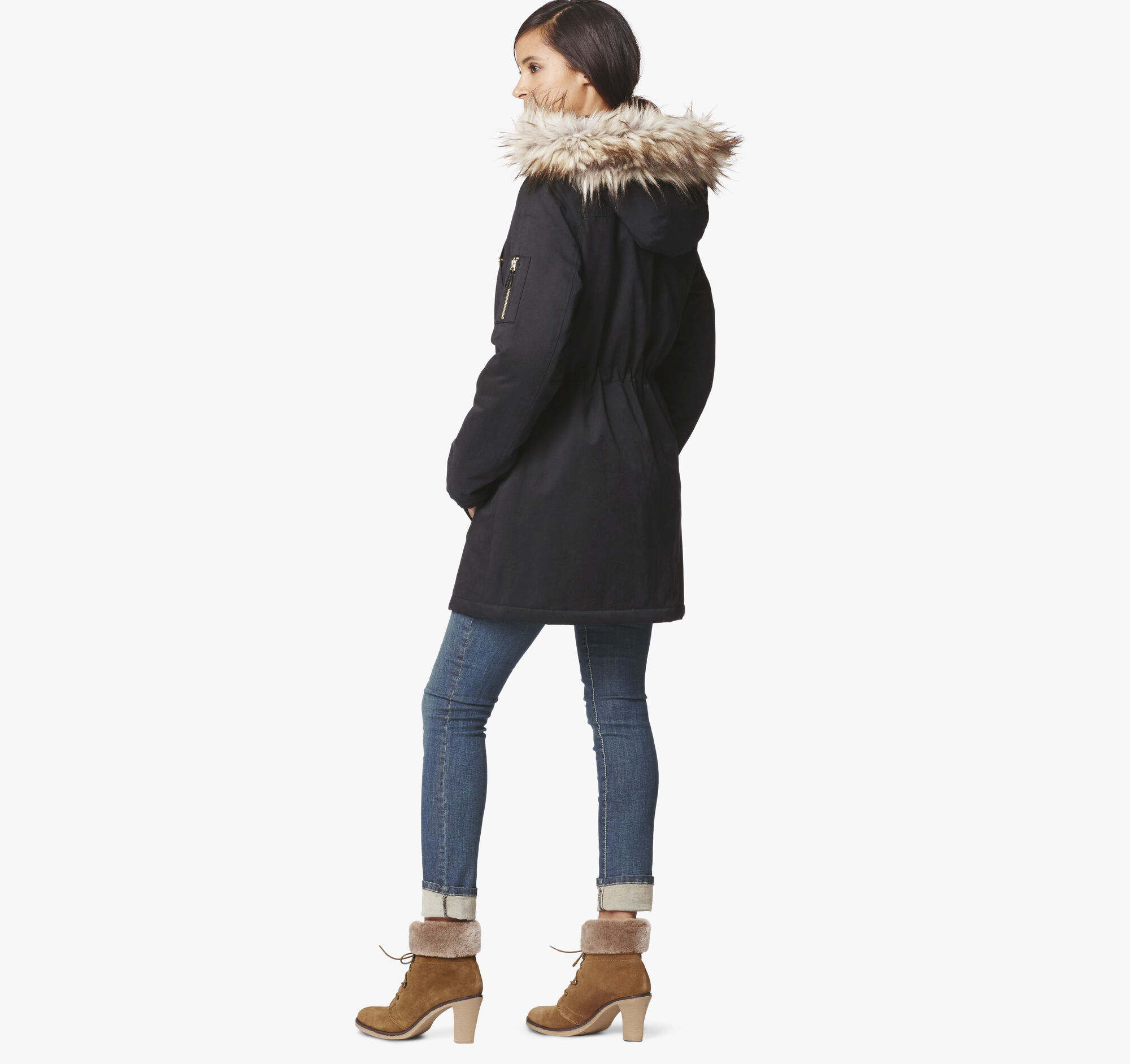 carmen faux fur trimmed parka