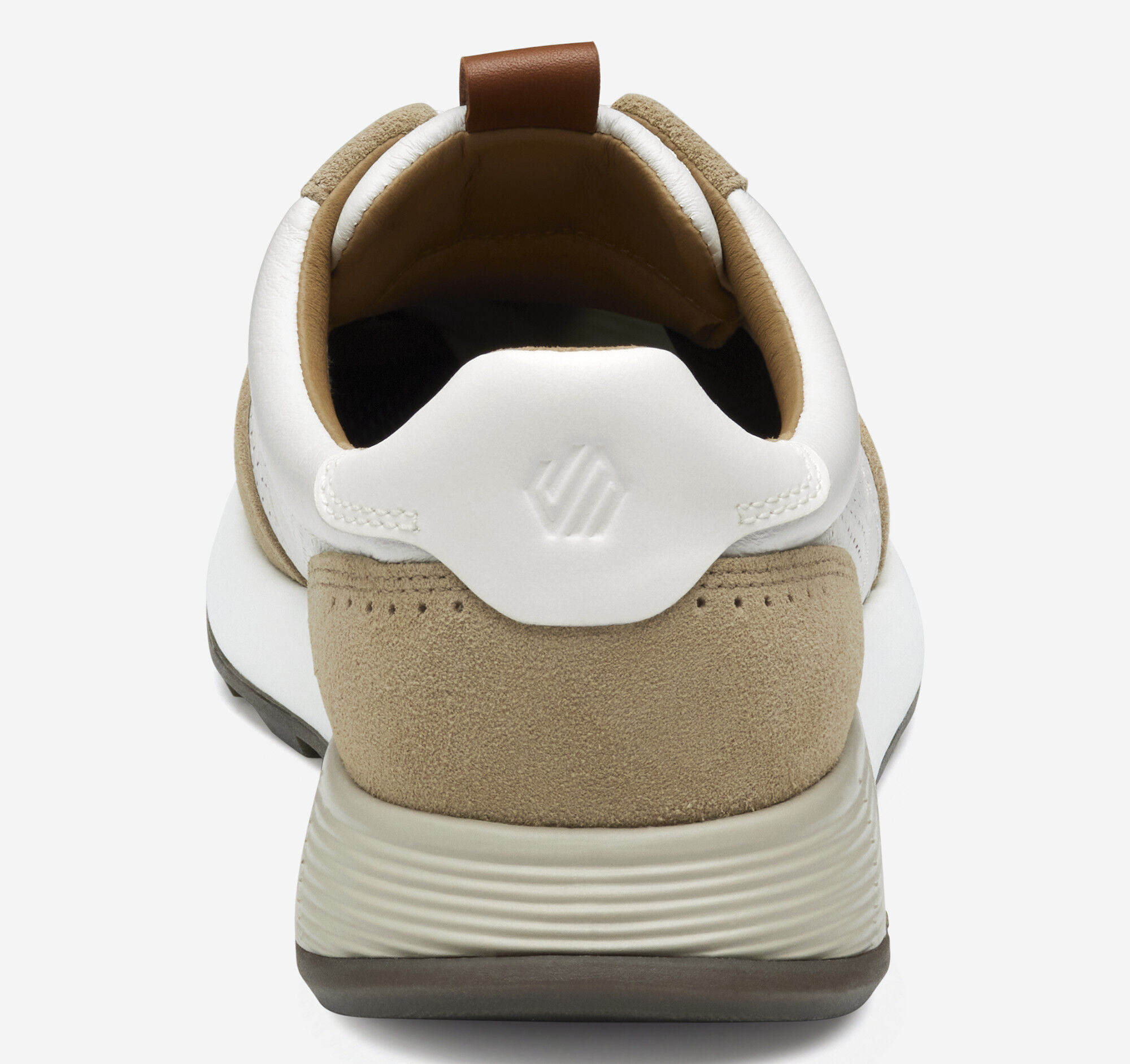 Men's Kinnon T-Toe in Sand Suede/White Full Grain | Johnston & Murphy