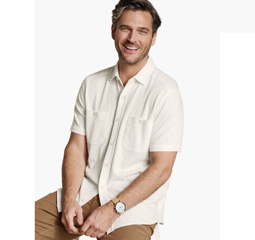 Riley Short-Sleeve Knit Shirt - White