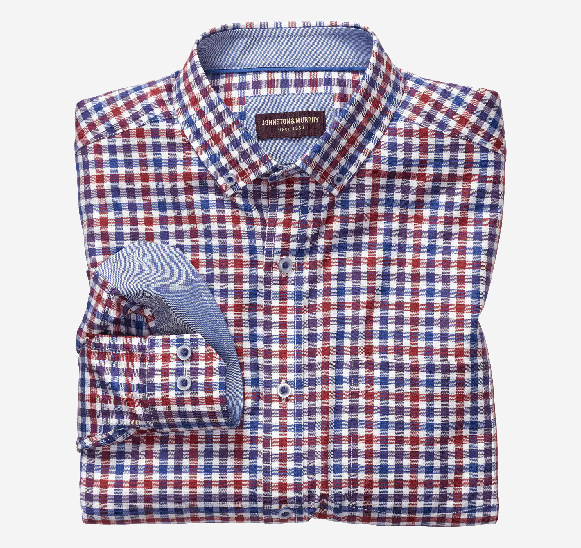 Button-Collar Premium Cotton Shirt | Johnston & Murphy