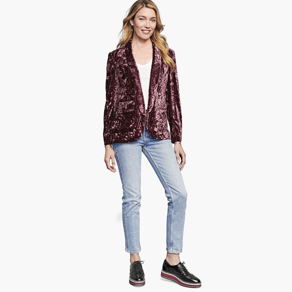Crushed Velvet Blazer image number null