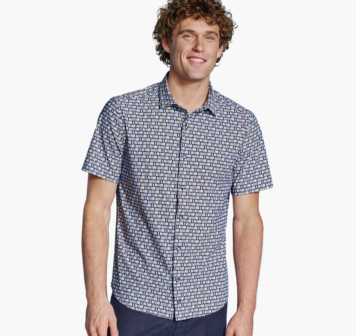 XC+&trade; Motion Short-Sleeve Print Knit Shirt image number null