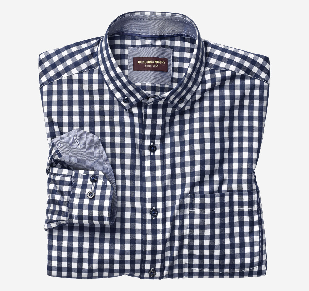 Button-Collar Premium Cotton Shirt image number null