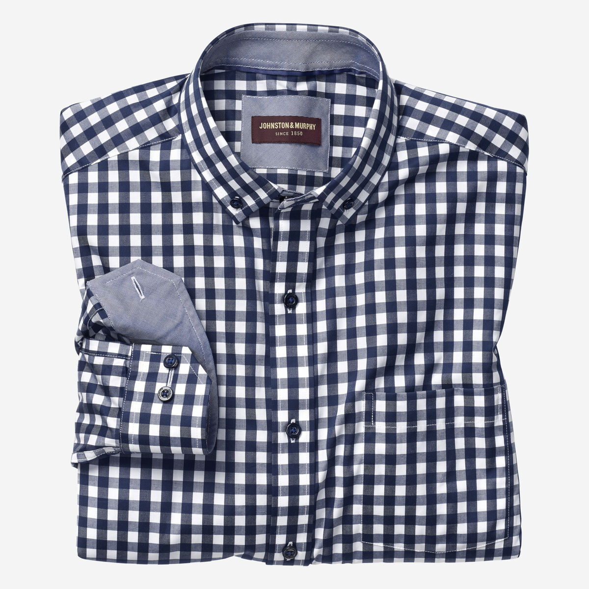 Button-Collar Premium Cotton Shirt image number null