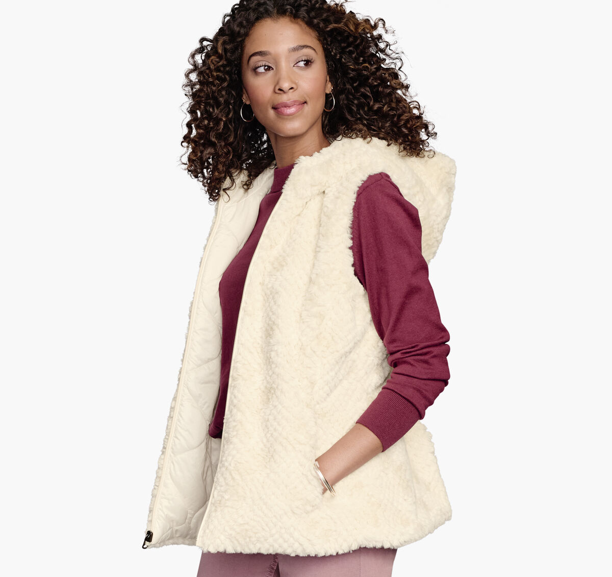 Reversible Faux-Fur Vest image number null