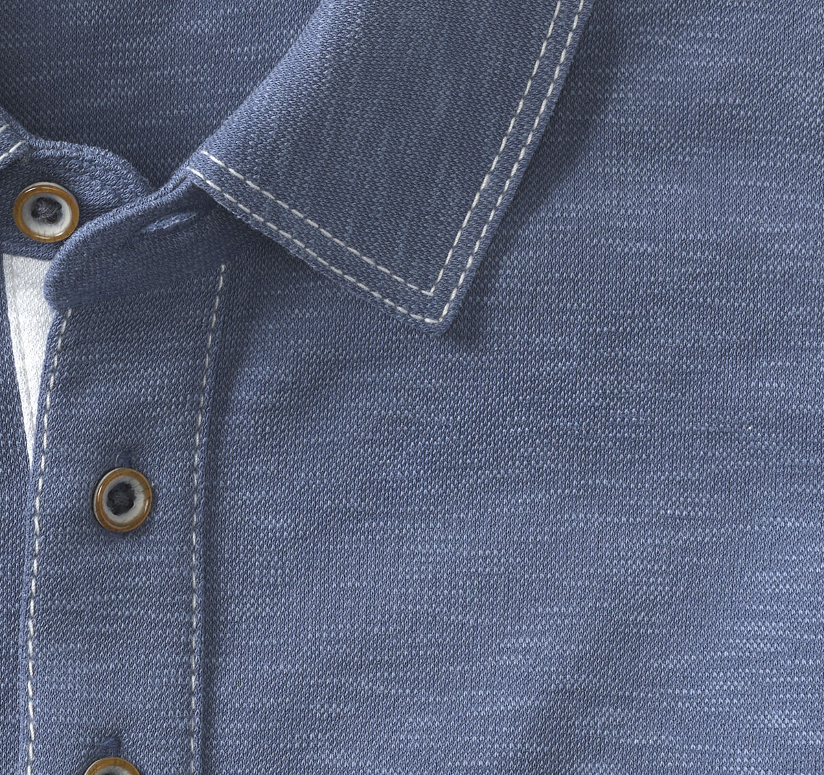 Vintage Slub Long-Sleeve Polo image number null