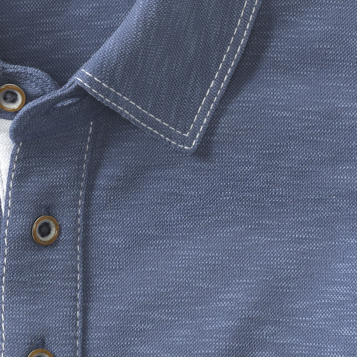 Vintage Slub Long-Sleeve Polo image number null