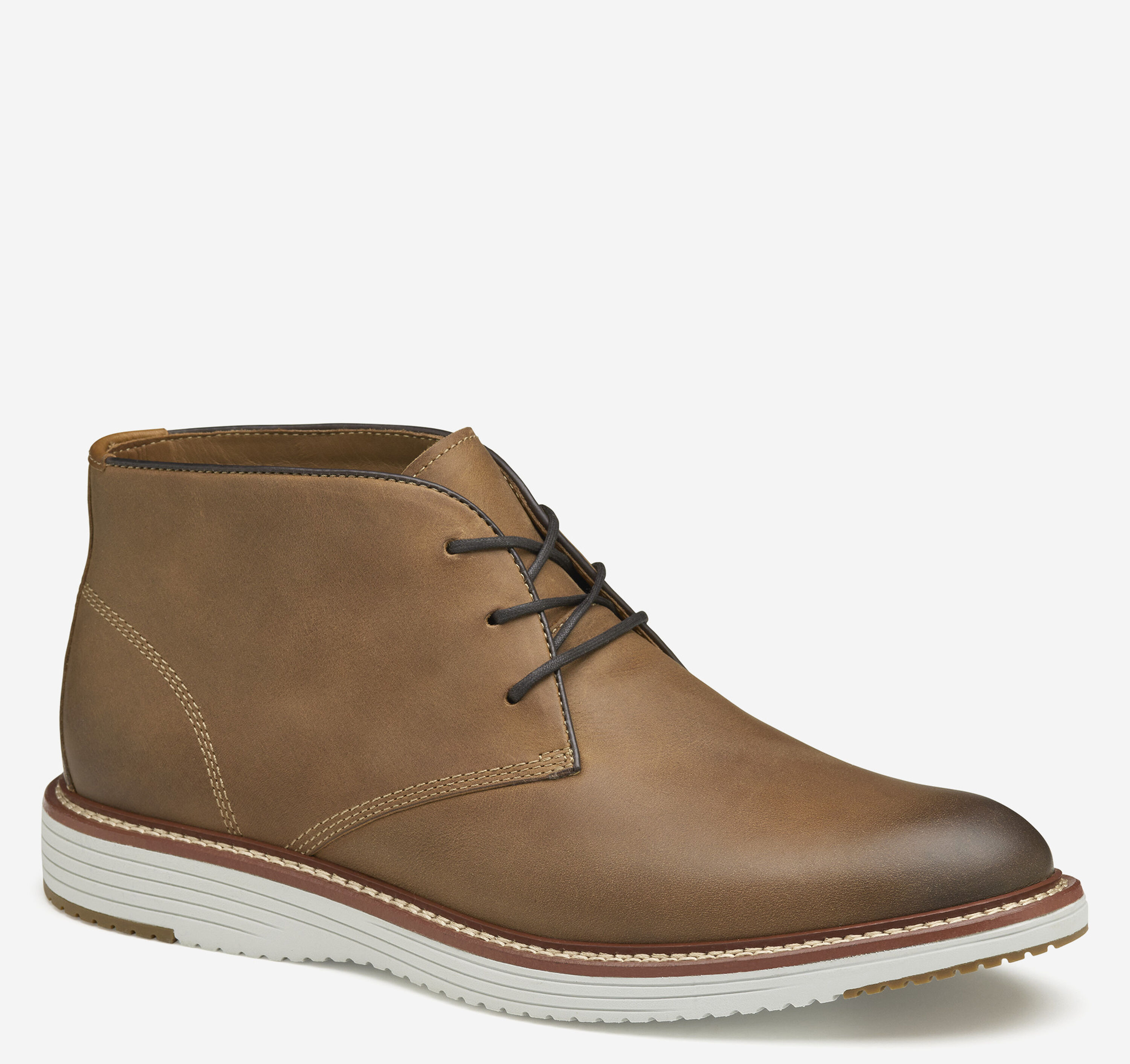 Johnston & Murphy Brown Chukka Boots with Polished Leather Amazon.com | Johnston & Murphy XC Flex Raleigh Chukka Tan  main image 3