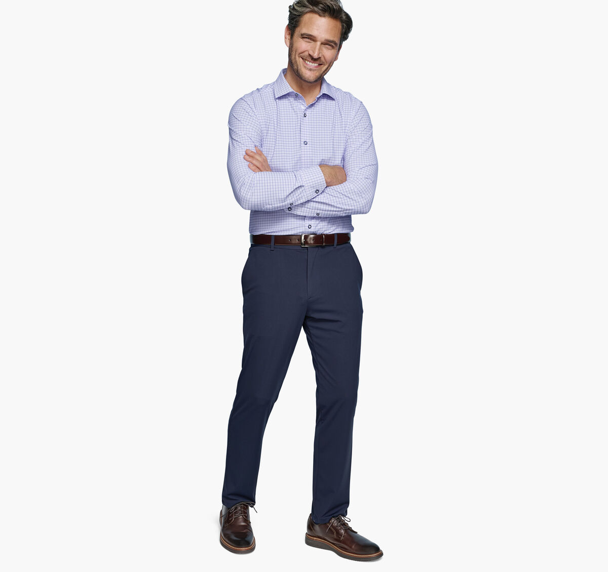 XC+&trade; Motion Long-Sleeve Dress Knit Shirt image number null