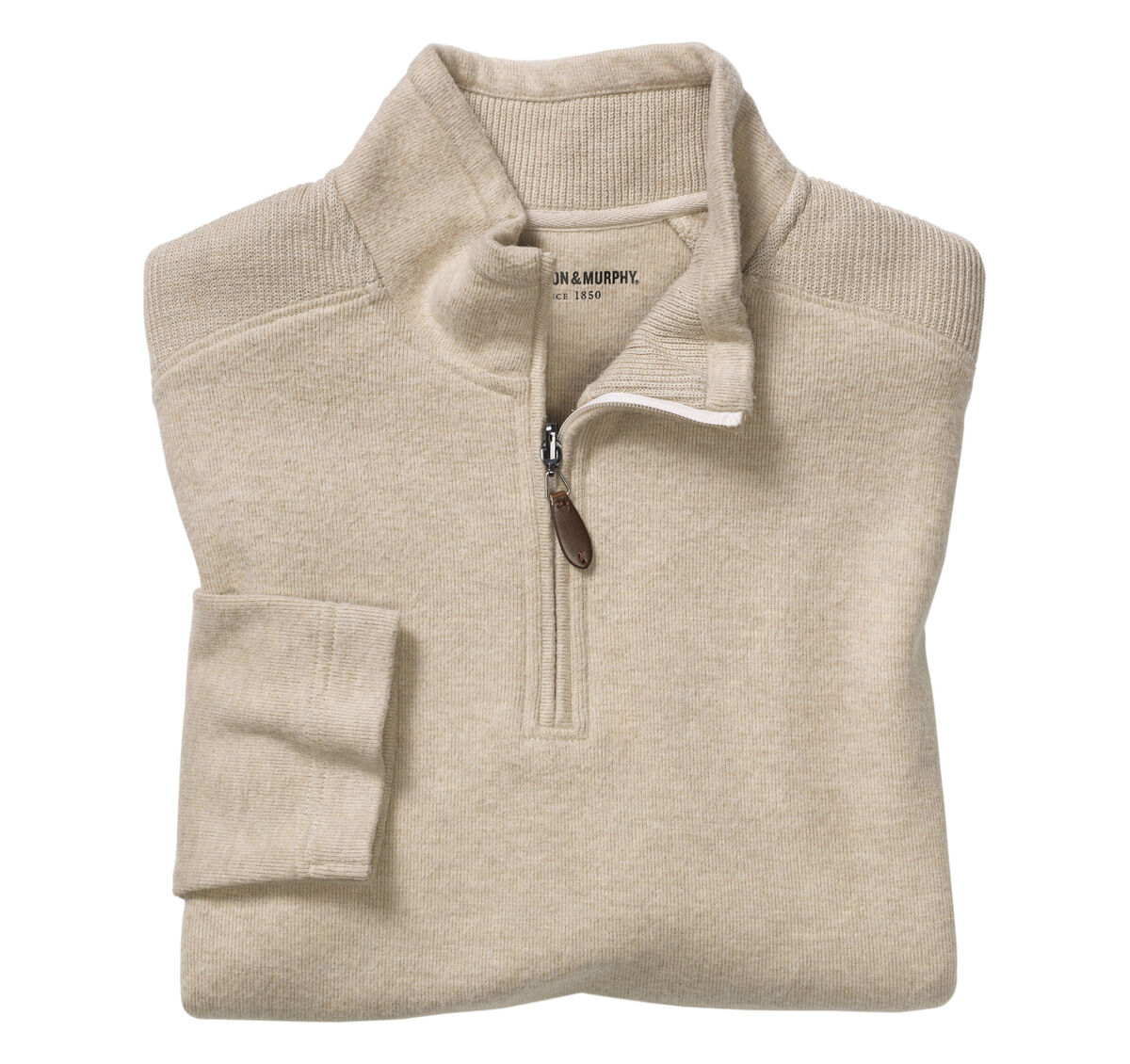 Ribbed Quarter-Zip image number null