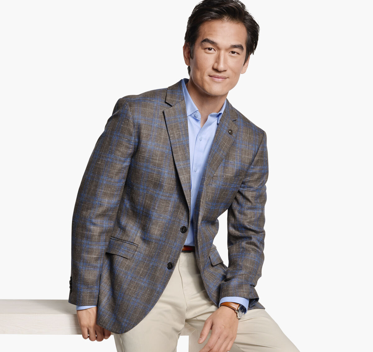 Large Glen Plaid Blazer image number null