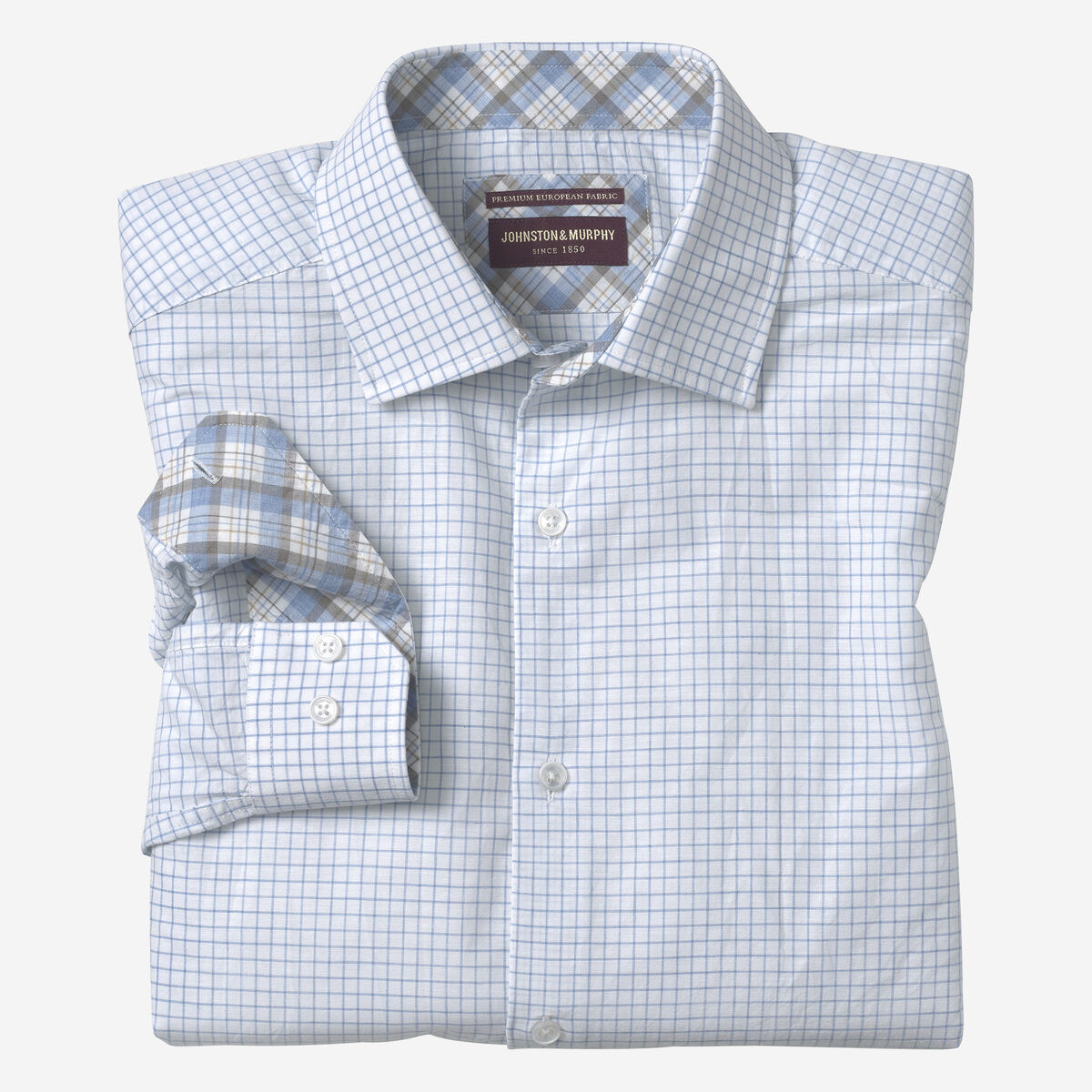 Linen-Blend Dress Shirt image number null