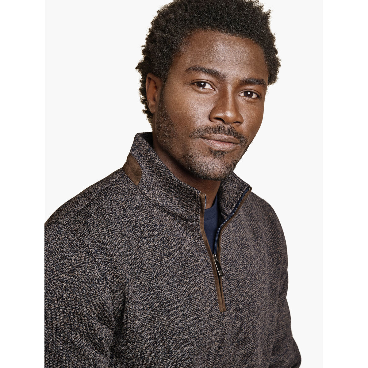 Marled Quarter-Zip image number null