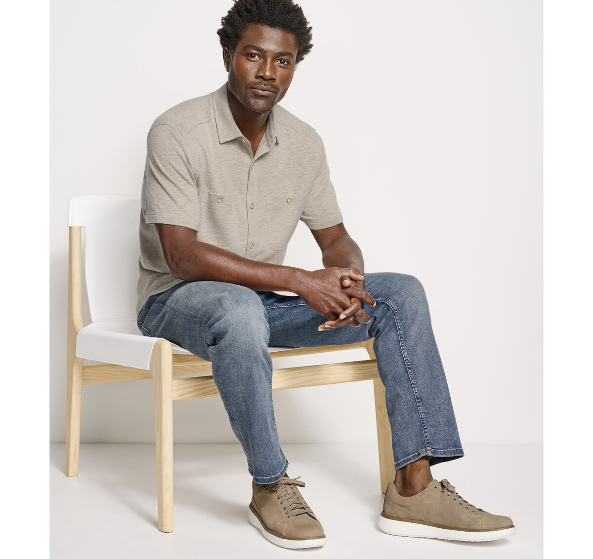 Riley Short-Sleeve Knit Shirt image number null