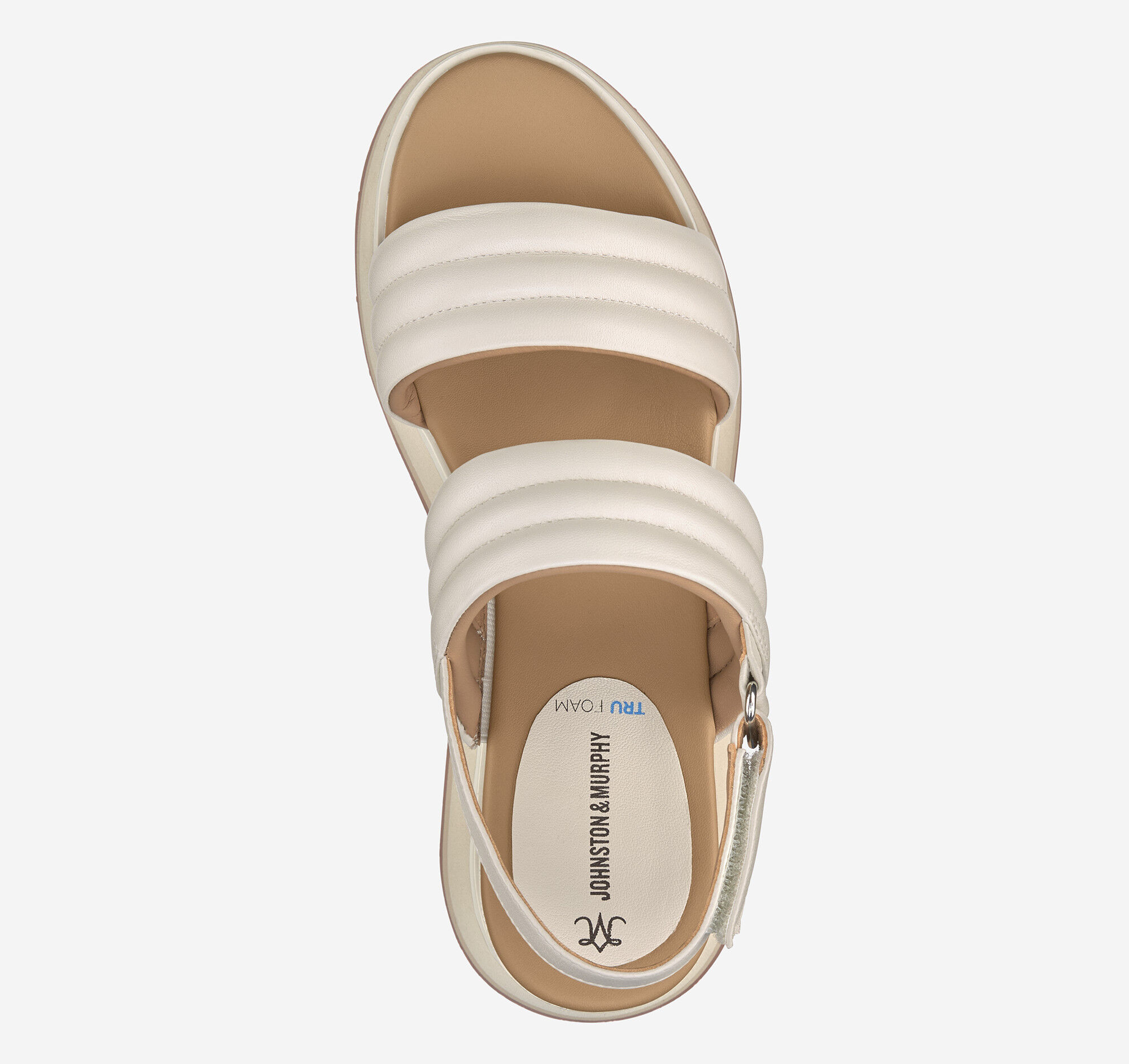 Women's Colleen Double-Band Sandal in Bone Glove Leather