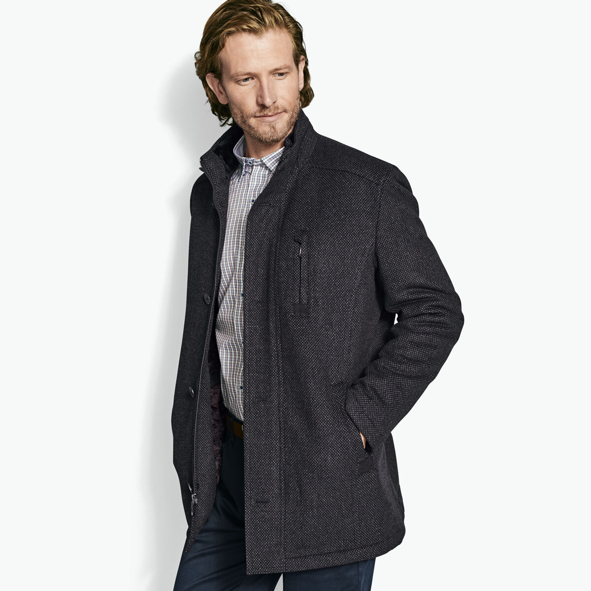 Mini-Pattern Wool Coat image number null