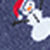 Pima Cotton Holiday-Themed Socks - Denim Snowman