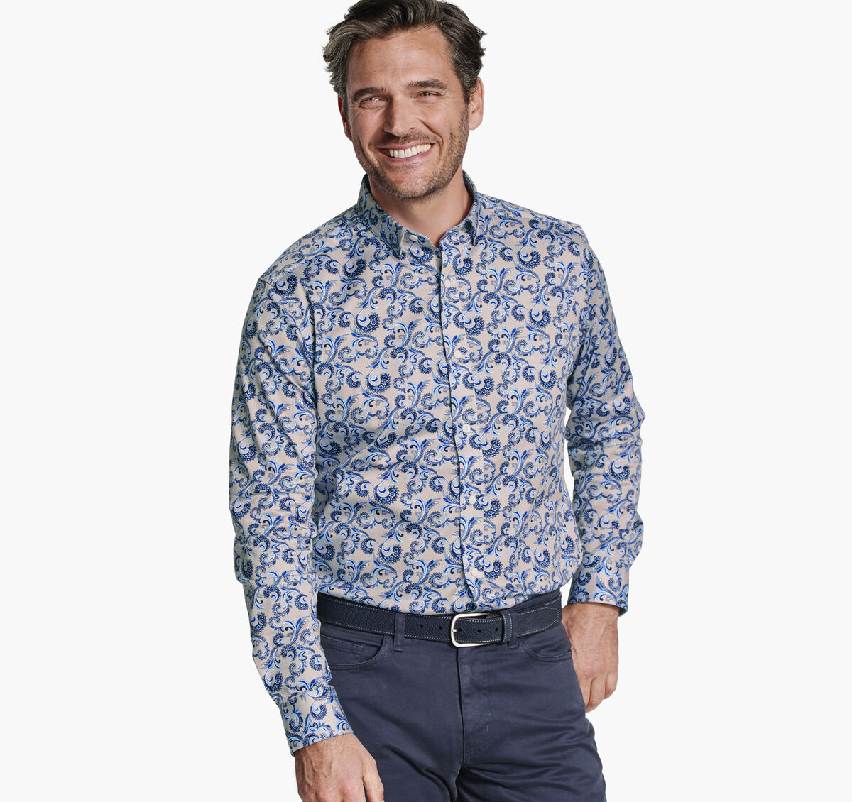 Logan Printed Long-Sleeve Shirt image number null