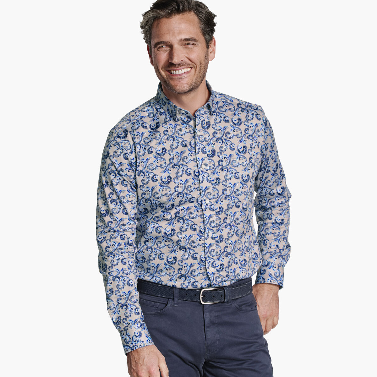 Logan Printed Long-Sleeve Shirt image number null