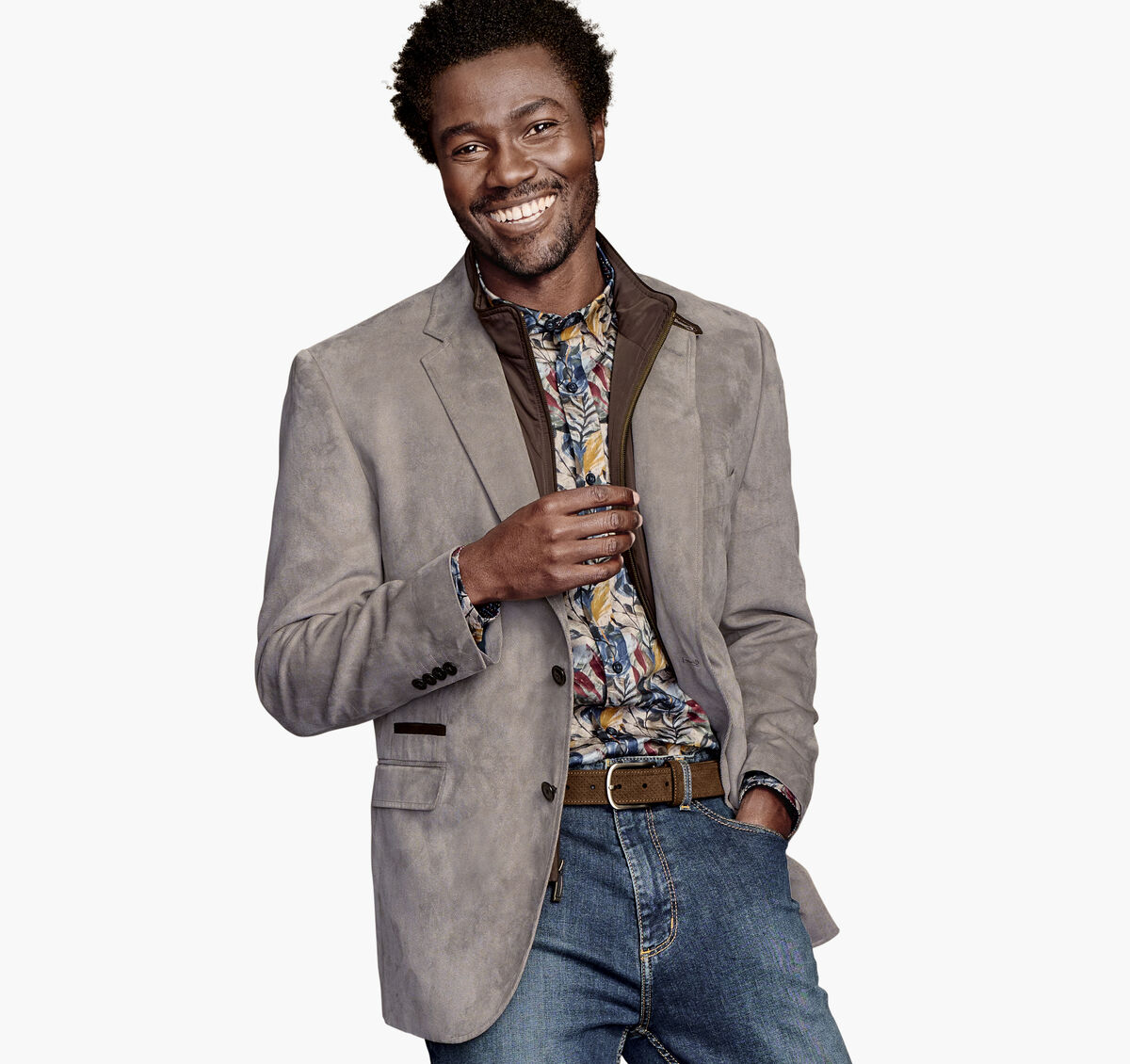 Plush Bibbed Blazer image number null