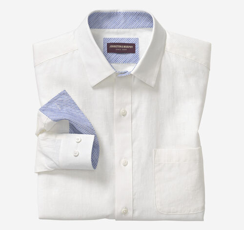 Washed Linen-Blend Shirt