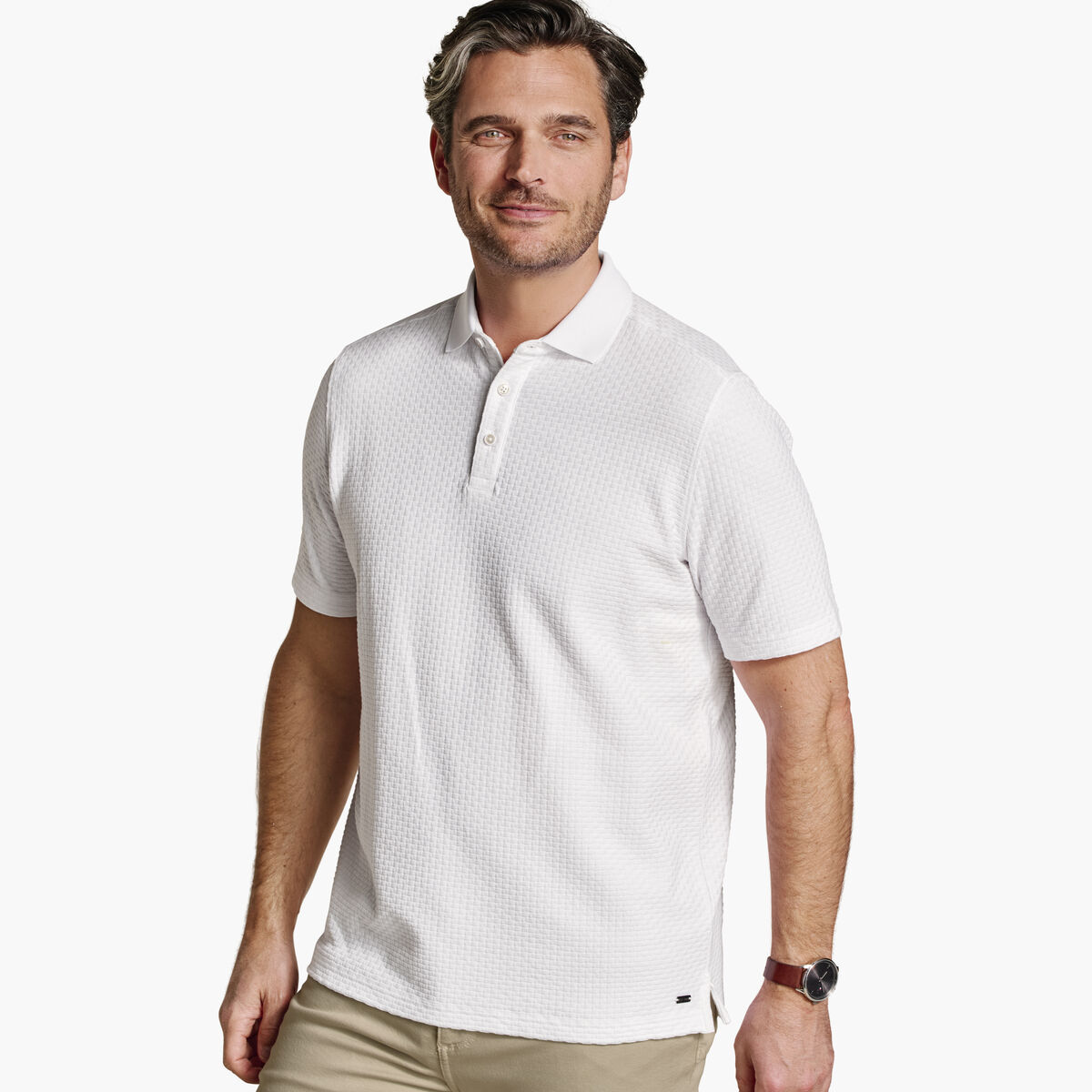 Tilson Textured-Weave Polo image number null